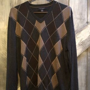 Banana Republic Argyle Silk & Cashmere Sweater